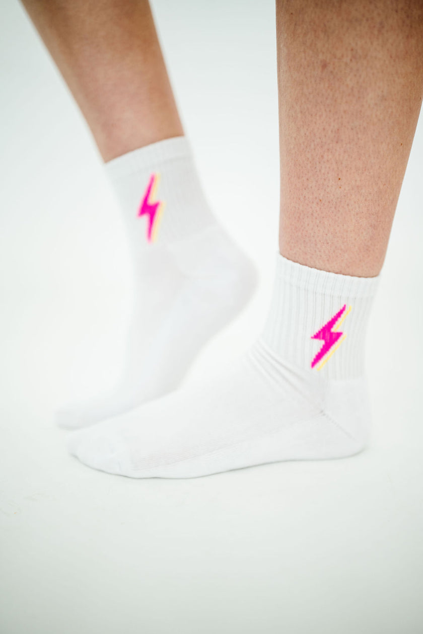 Midi Athletic Neon Bolt Socks | 3 Pack