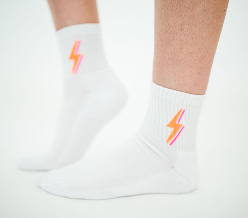 Midi Athletic Neon Bolt Socks | 3 Pack