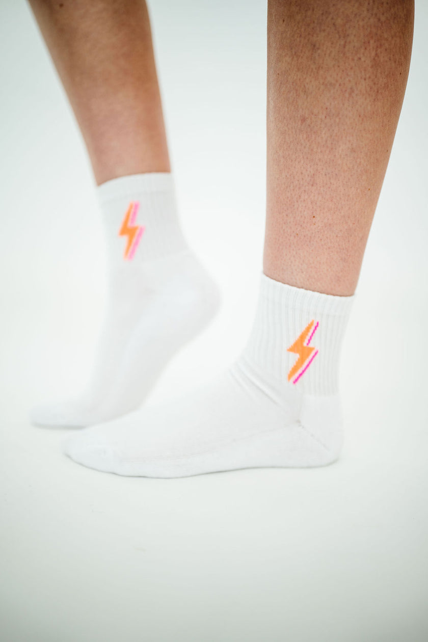 Midi Athletic Neon Bolt Socks | 3 Pack