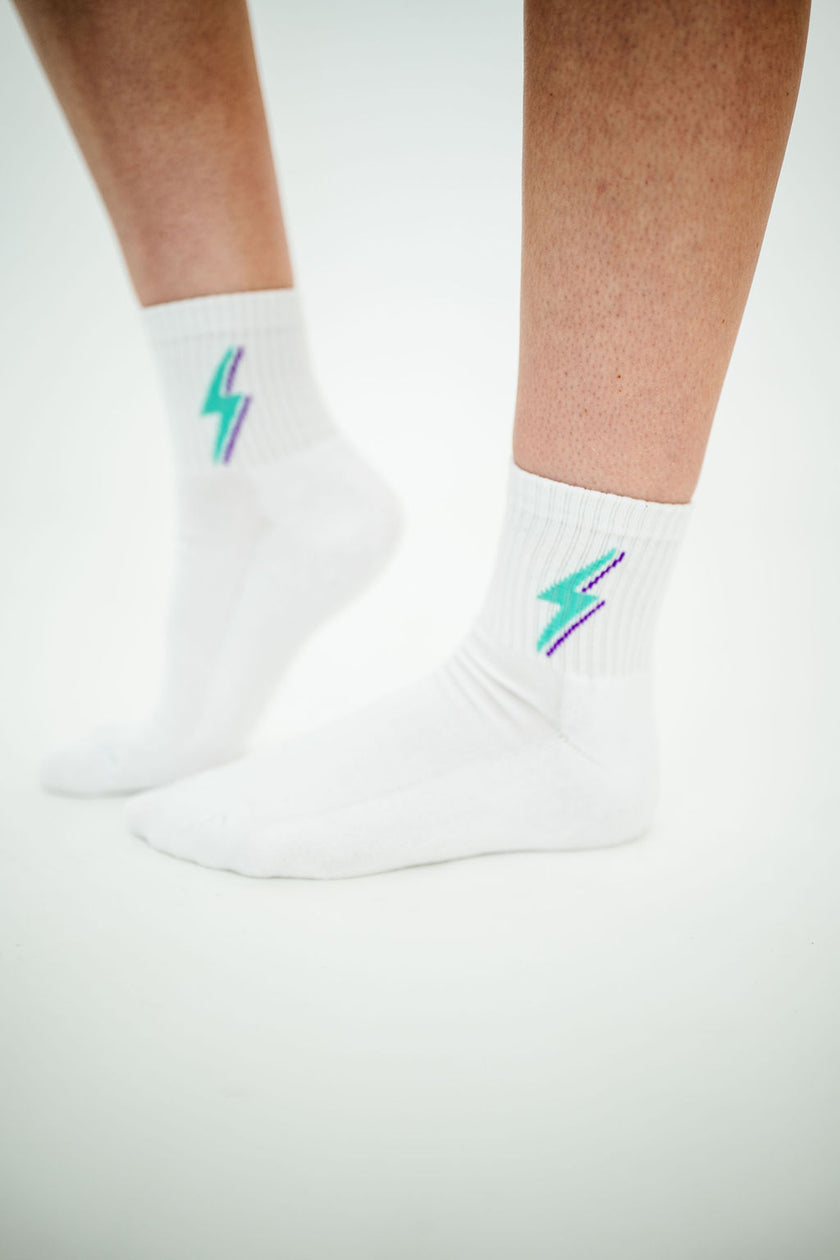 Midi Athletic Neon Bolt Socks | 3 Pack