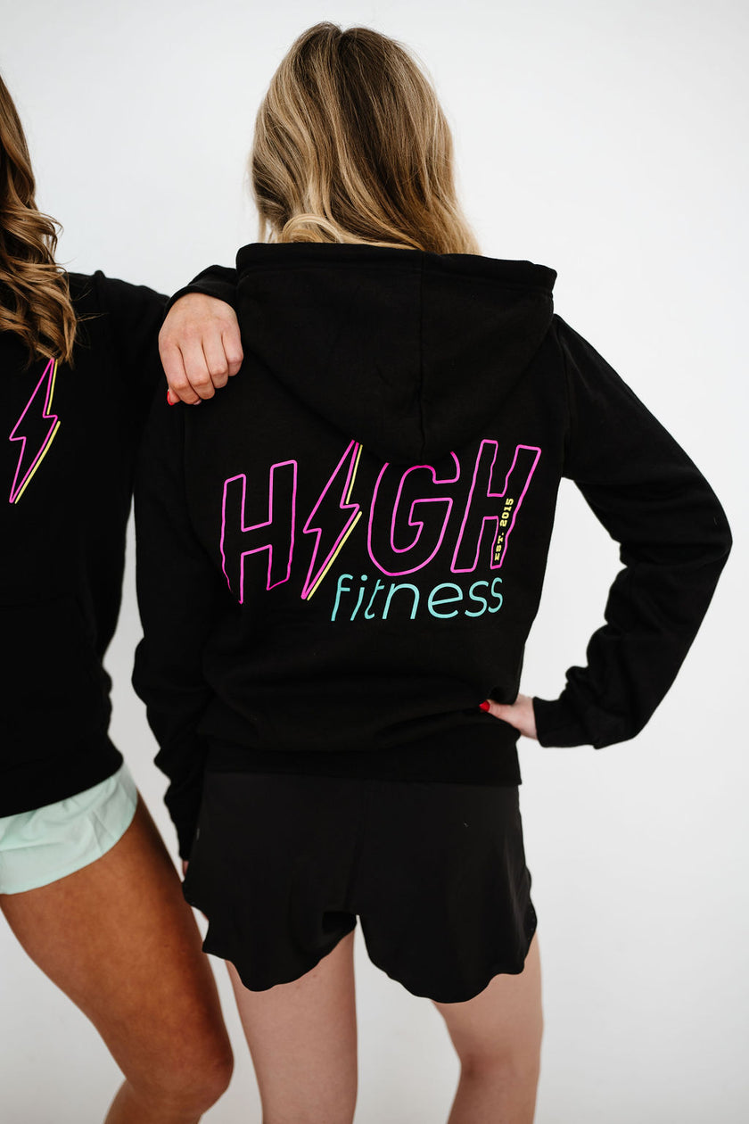 HIGH Fitness Black Zip-Up Jacket