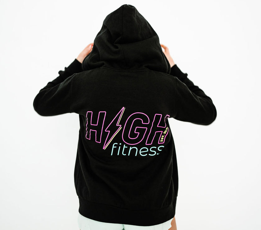 HIGH Fitness Black Zip-Up Jacket