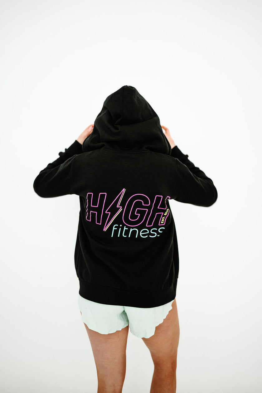 HIGH Fitness Black Zip-Up Jacket