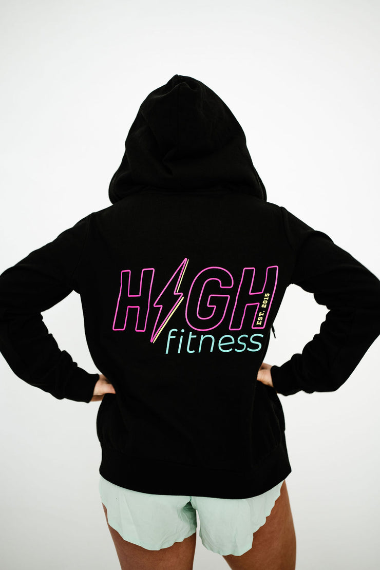 HIGH Fitness Black Zip-Up Jacket