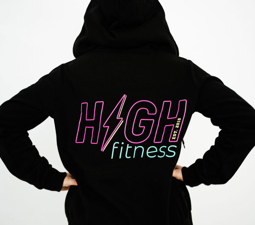 HIGH Fitness Black Zip-Up Jacket