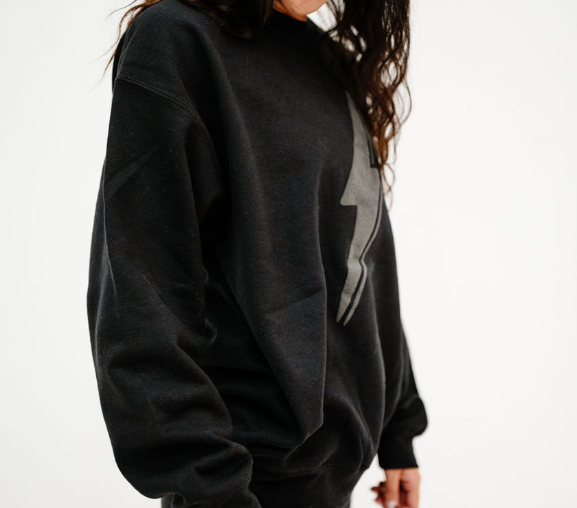 Bolt Crewneck Sweatshirt | Black