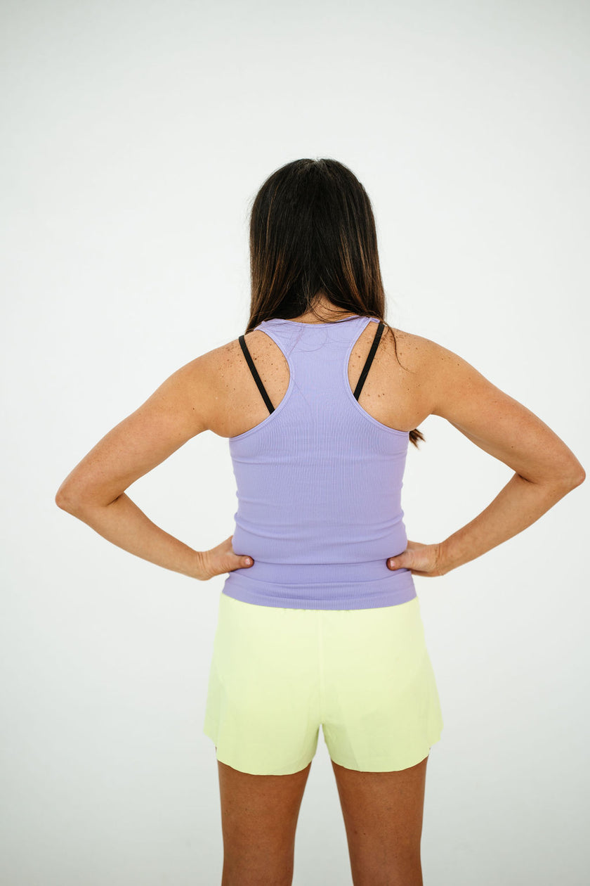 HIGH Logo Comfort Cove Long Ribbed Racerback | Lavender