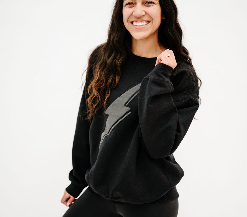 Bolt Crewneck Sweatshirt | Black