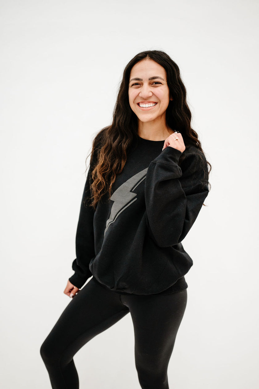 Bolt Crewneck Sweatshirt | Black