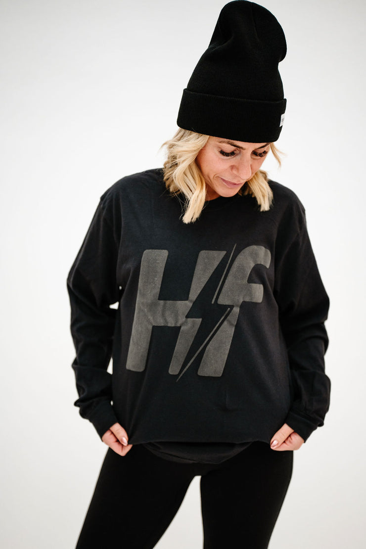 High Fitness Stamp Long Sleeve | Black