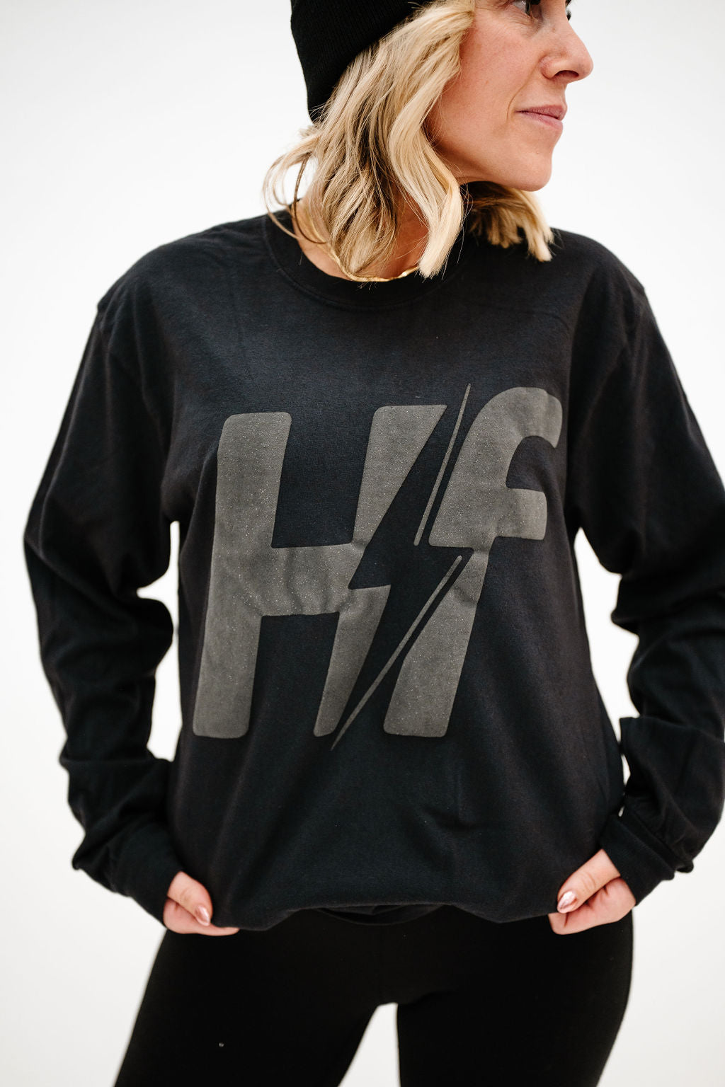 High Fitness Stamp Long Sleeve | Black