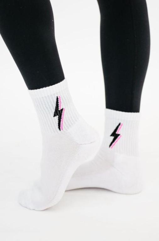 Midi Athletic Black Bolt Socks | 3 Pack