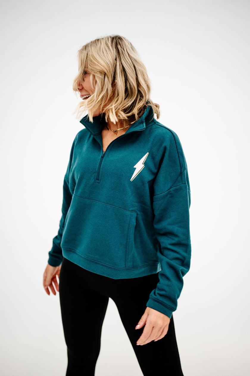 Half Zip Pullover Sweatshirt | Dark Teal