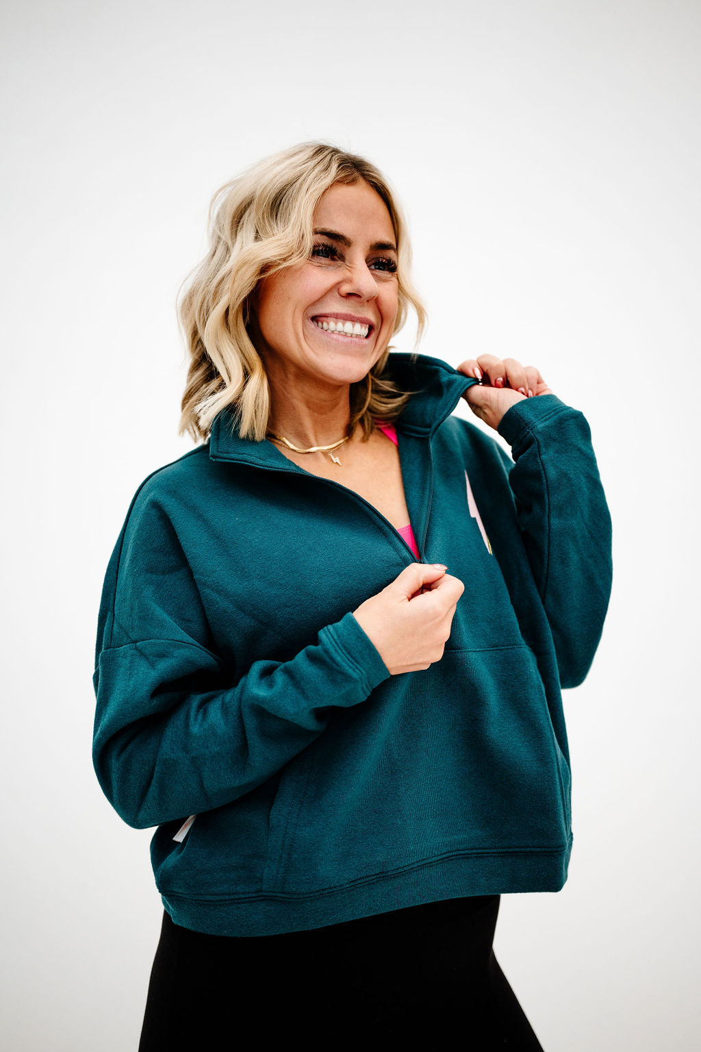 Half Zip Pullover Sweatshirt | Dark Teal