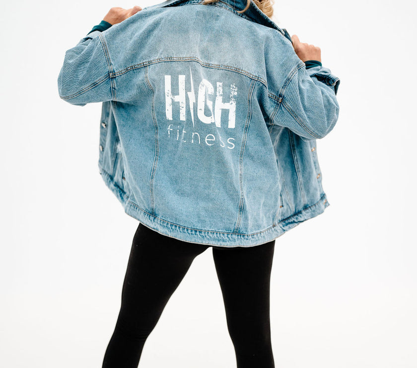 Vintage Printed HIGH Logo Denim Jacket