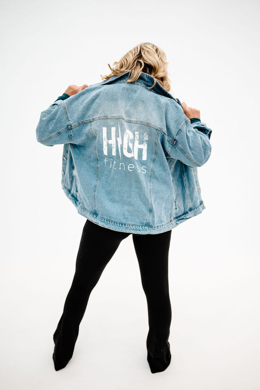 Vintage Printed HIGH Logo Denim Jacket