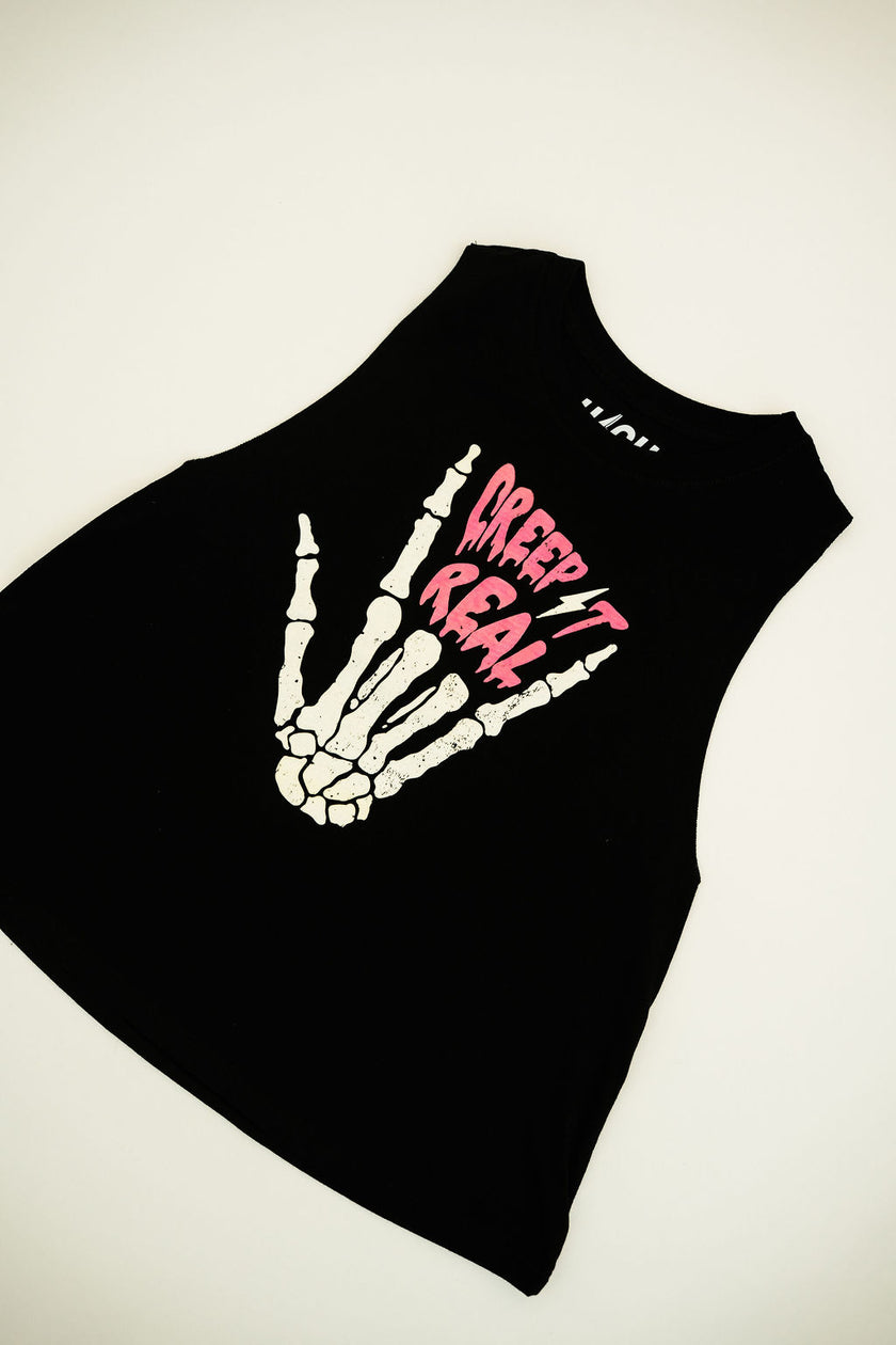 GLOW Creep It Real Racerback Crop Tank