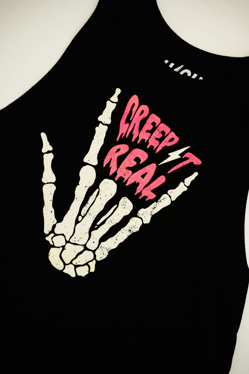 GLOW Creep It Real Racerback Crop Tank