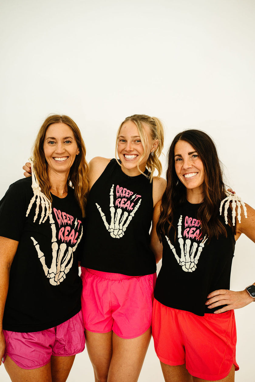 GLOW Creep It Real Racerback Crop Tank