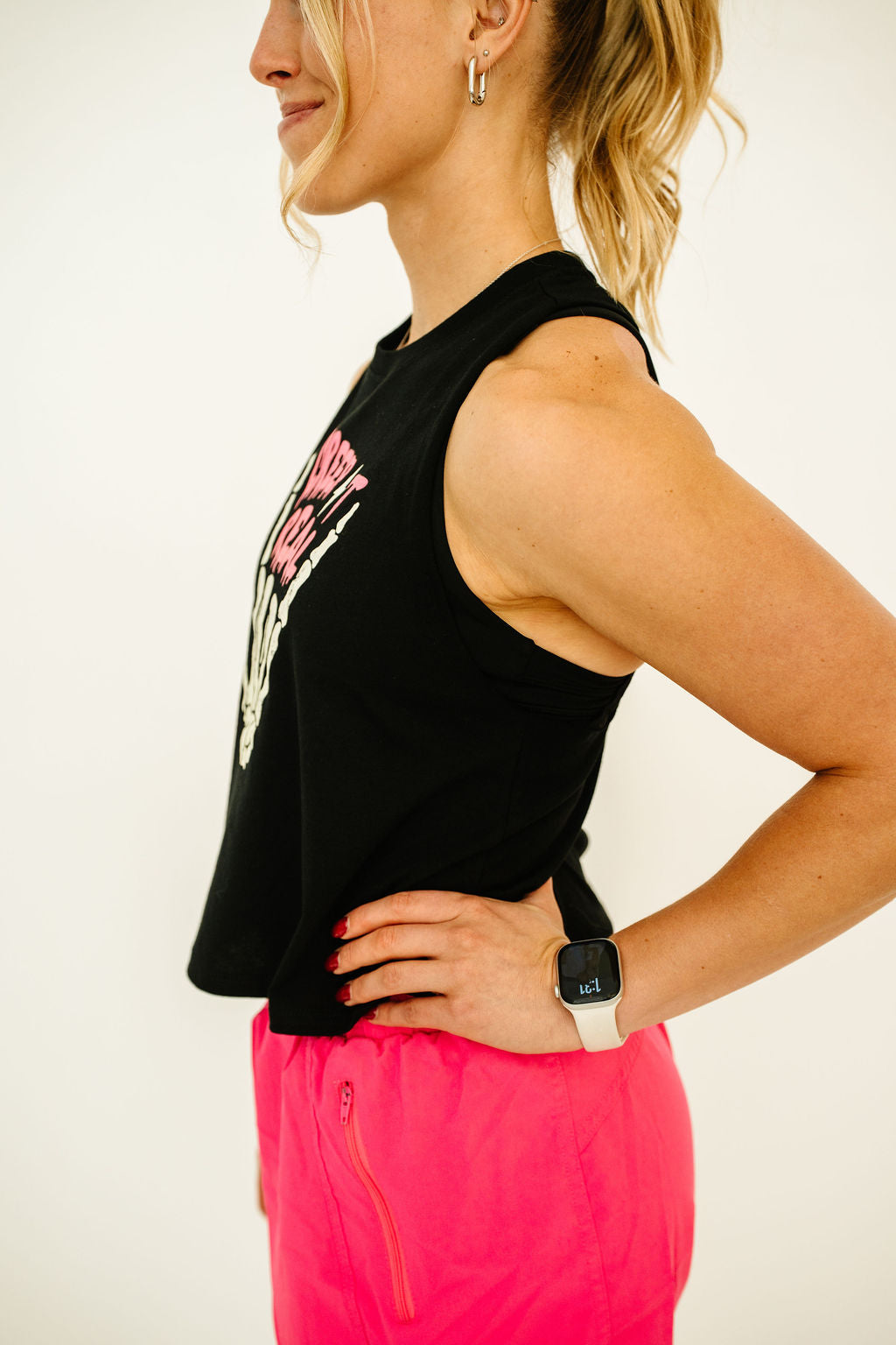 GLOW Creep It Real Racerback Crop Tank