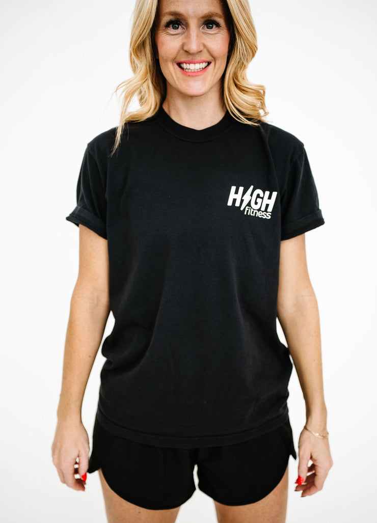 Mini Pocket Logo Boyfriend Tee | Black