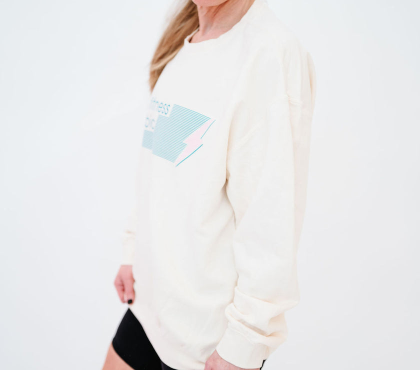 Aerobics Club Crewneck Sweatshirt | Cream