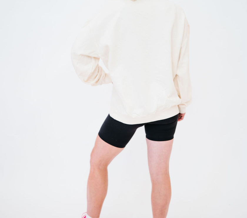 Aerobics Club Crewneck Sweatshirt | Cream