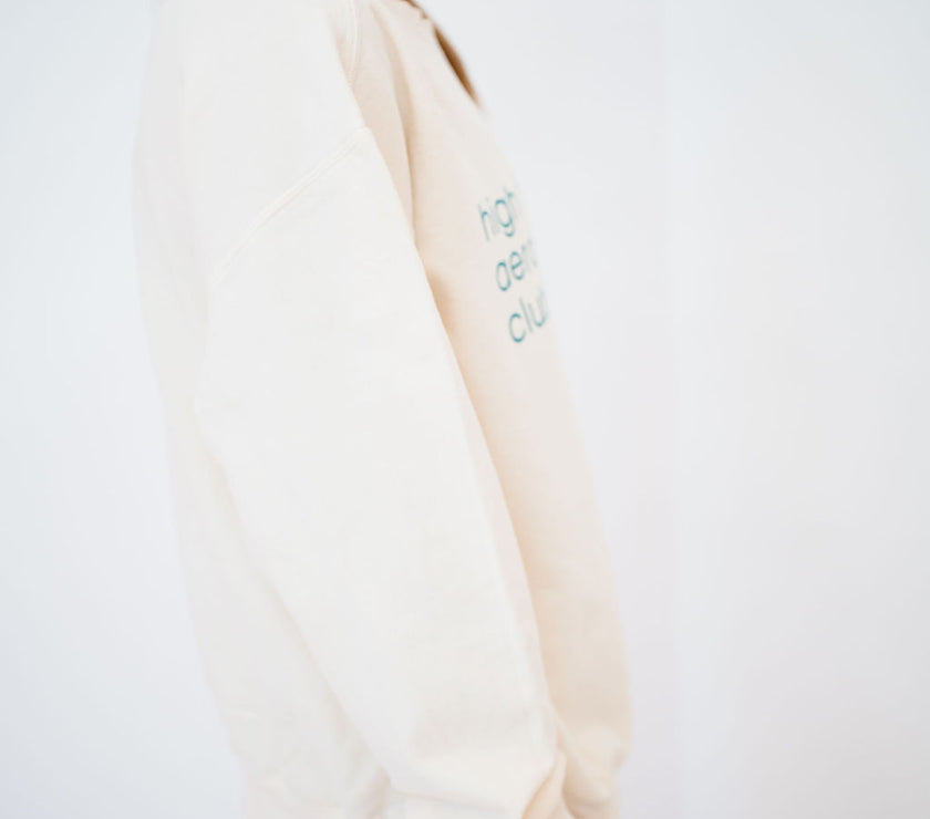 Aerobics Club Crewneck Sweatshirt | Cream