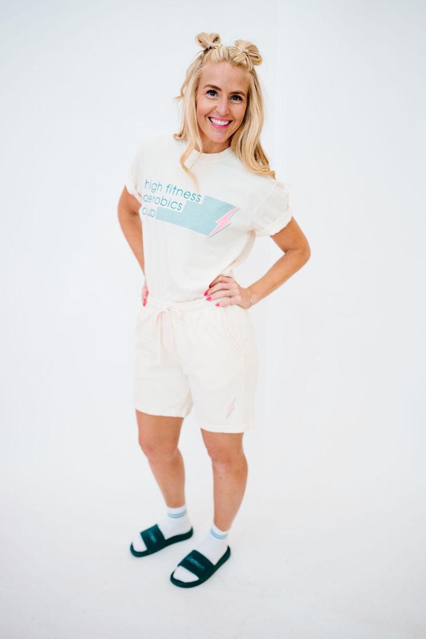 Aerobics Club Boyfriend Tee | Cream