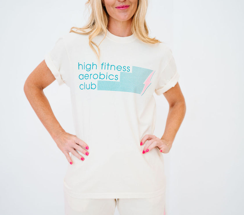 Aerobics Club Boyfriend Tee | Cream