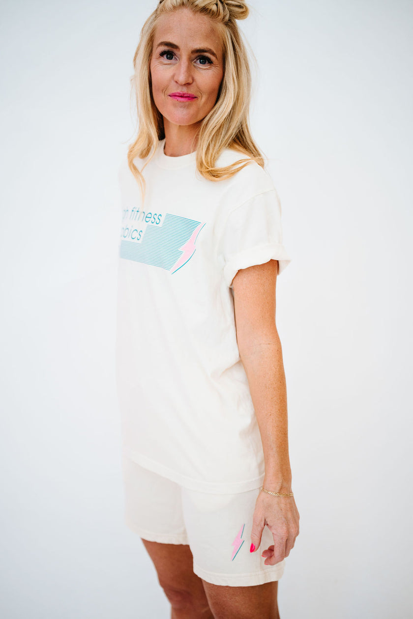 Aerobics Club Boyfriend Tee | Cream