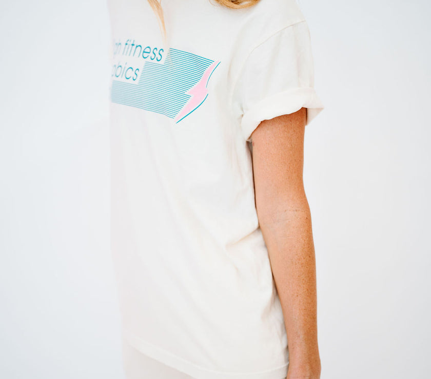 Aerobics Club Boyfriend Tee | Cream