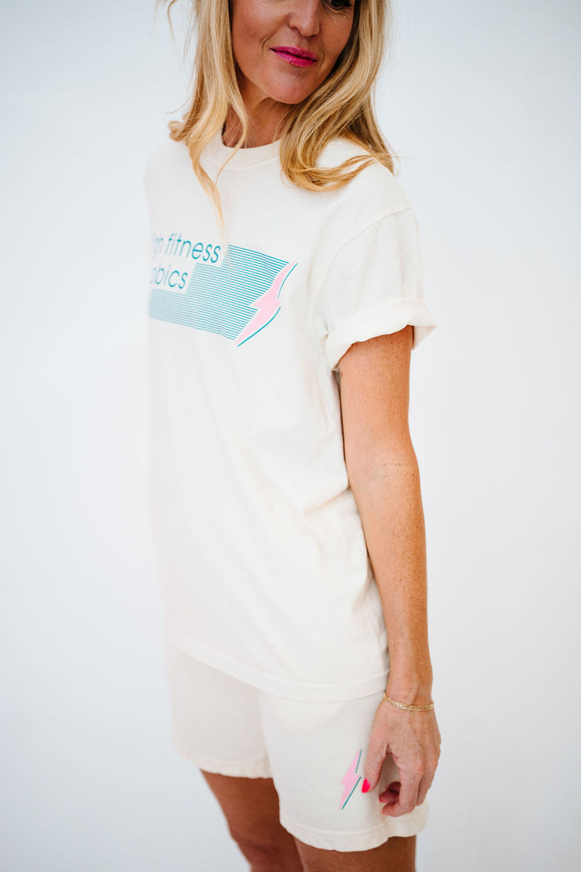 Aerobics Club Boyfriend Tee | Cream