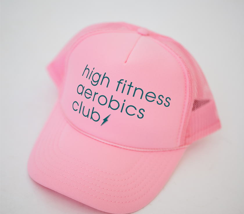Aerobics Club Trucker Hat | Light Pink