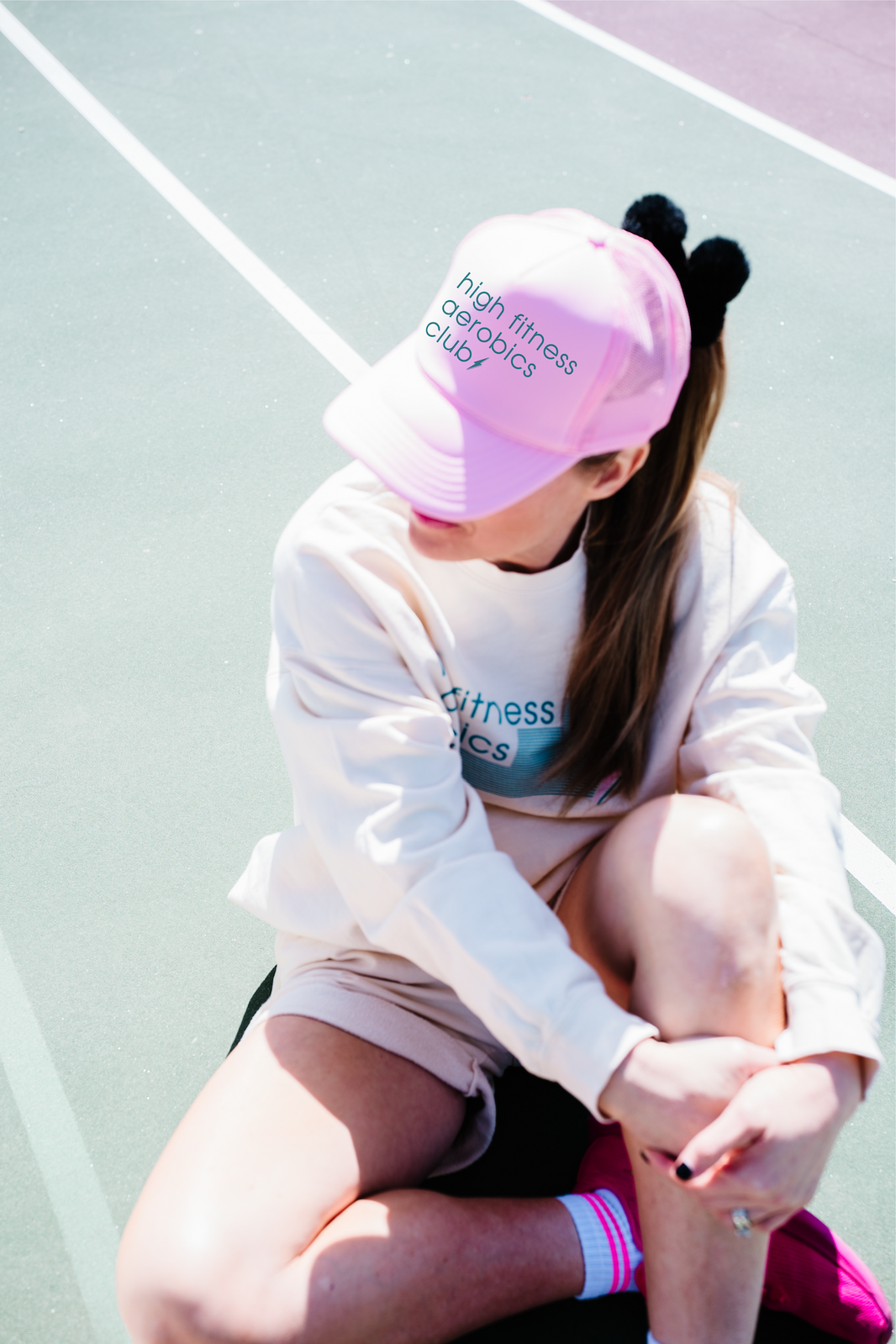 Aerobics Club Trucker Hat | Light Pink