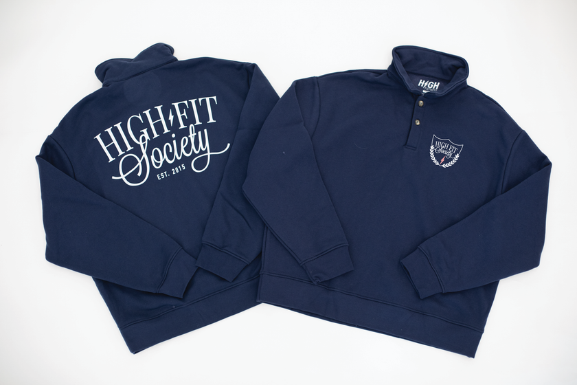 HIGH Fit Society Polo Sweatshirt | Navy Blue