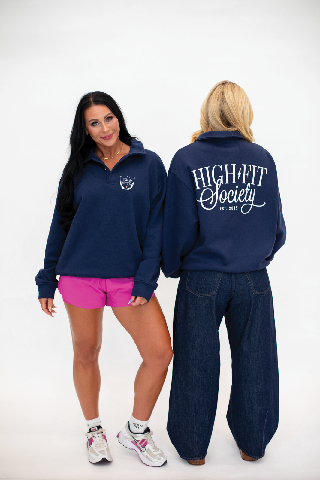 HIGH Fit Society Polo Sweatshirt | Navy Blue