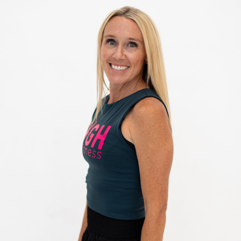 HIGH Logo Fitted Crop Tank | Forest Green