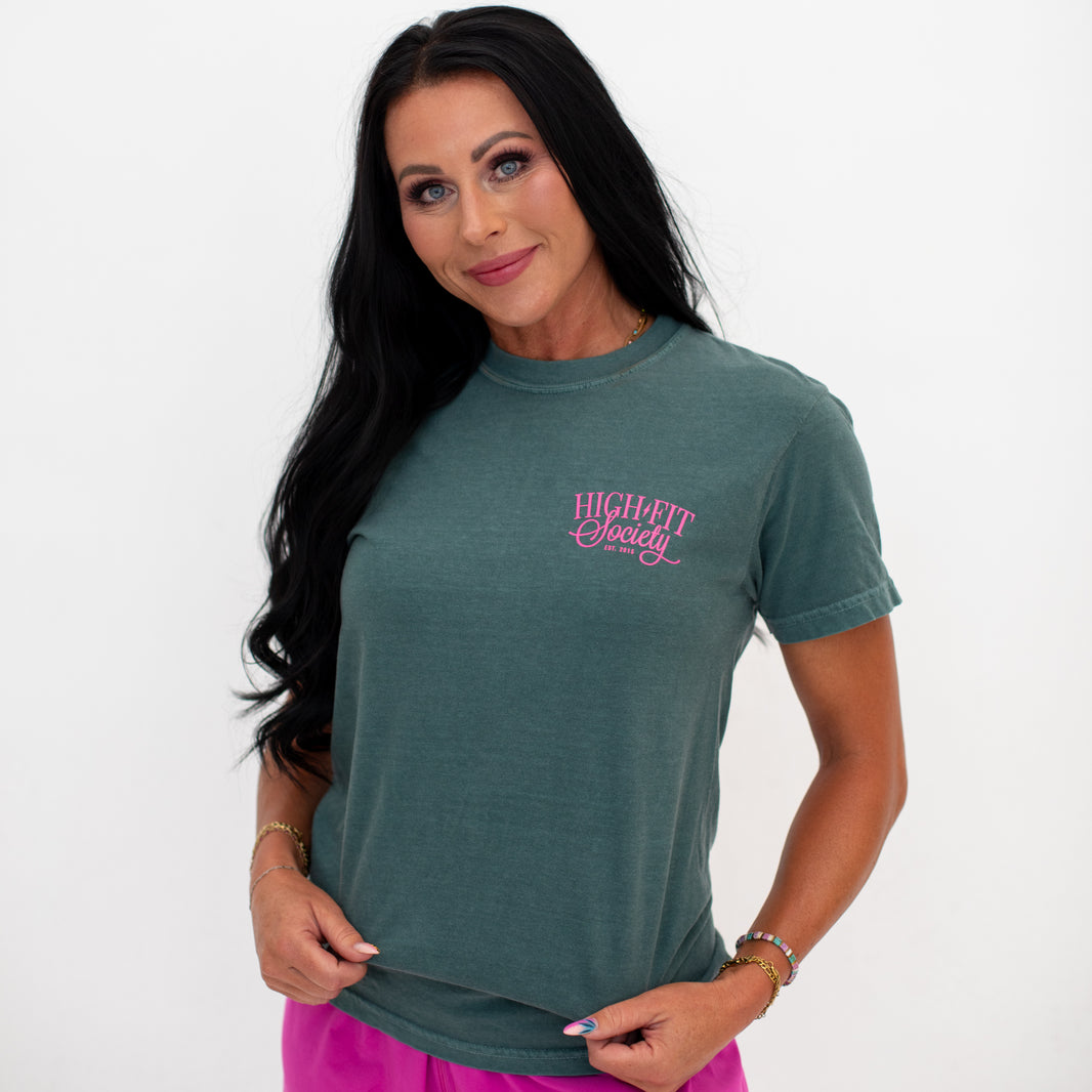 HIGH Fit Society Tee | Forest Green