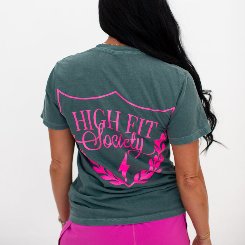 HIGH Fit Society Tee | Forest Green