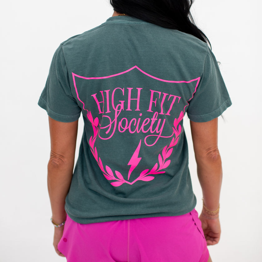 HIGH Fit Society Tee | Forest Green