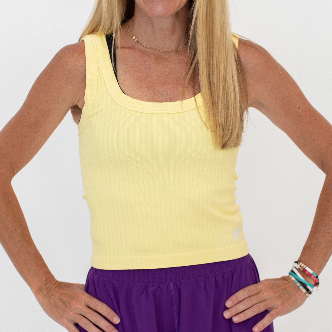 Sunshine Ribbed Tank | Butter Yellow