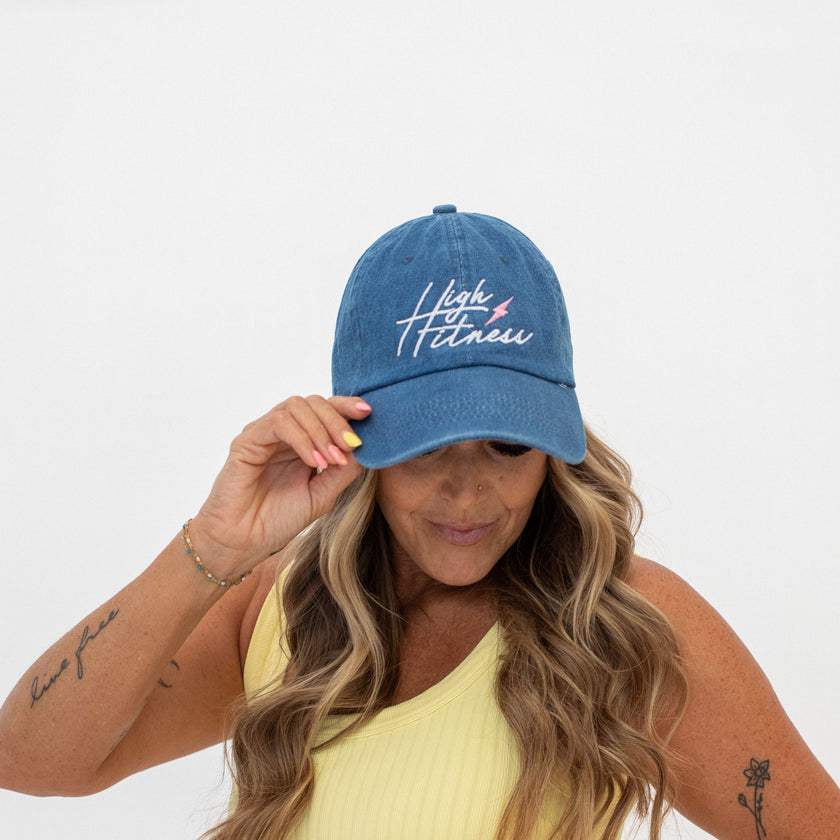 Signature Script Denim Cap | Vintage Blue