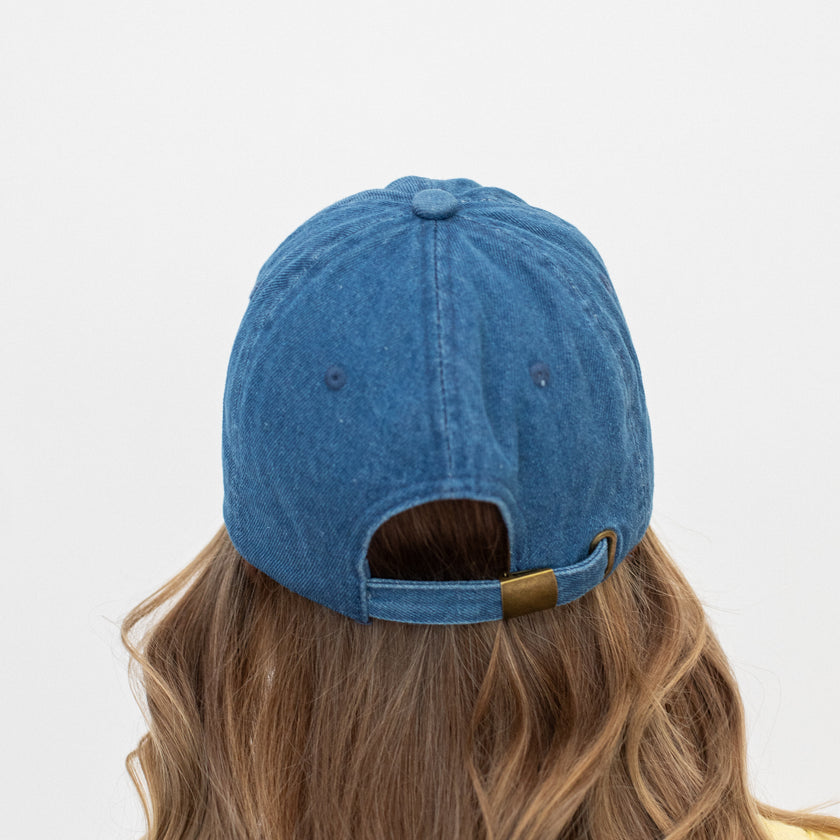 Signature Script Denim Cap | Vintage Blue