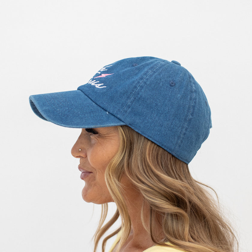 Signature Script Denim Cap | Vintage Blue