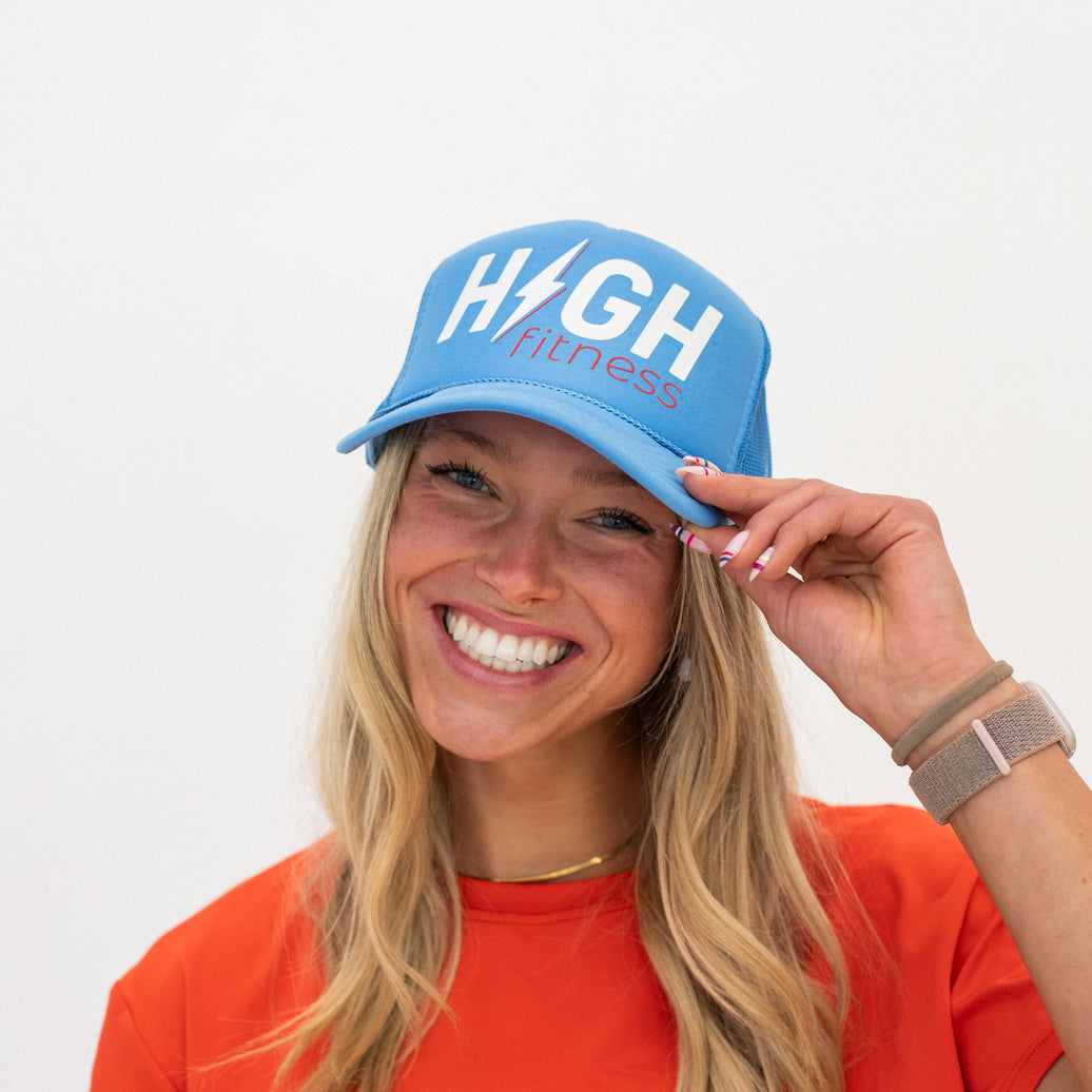 Red, White & HIGH Trucker Hat | Freedom Blue