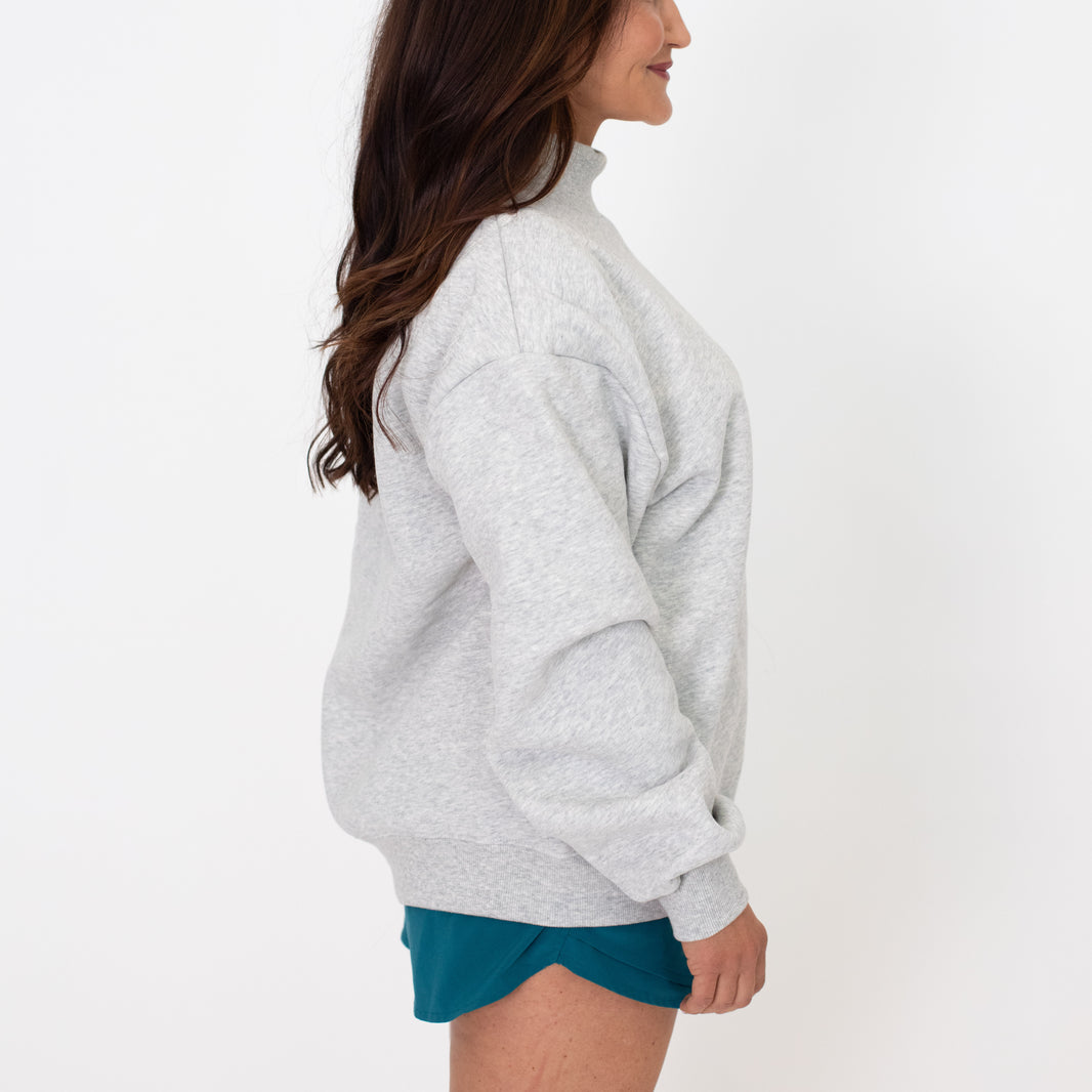 HIGH Pocket Logo Mock Neck | Gray