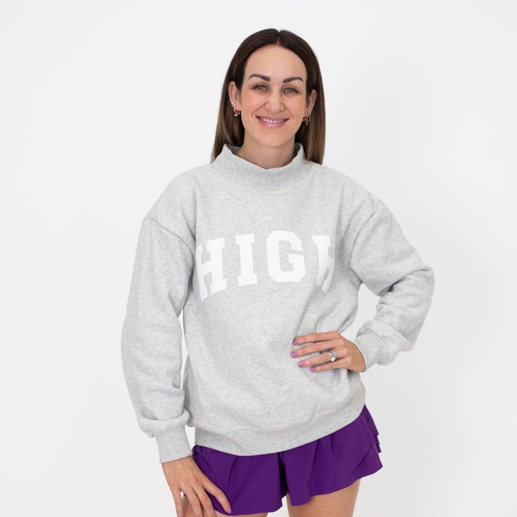 HIGH Puff Mockneck | Gray