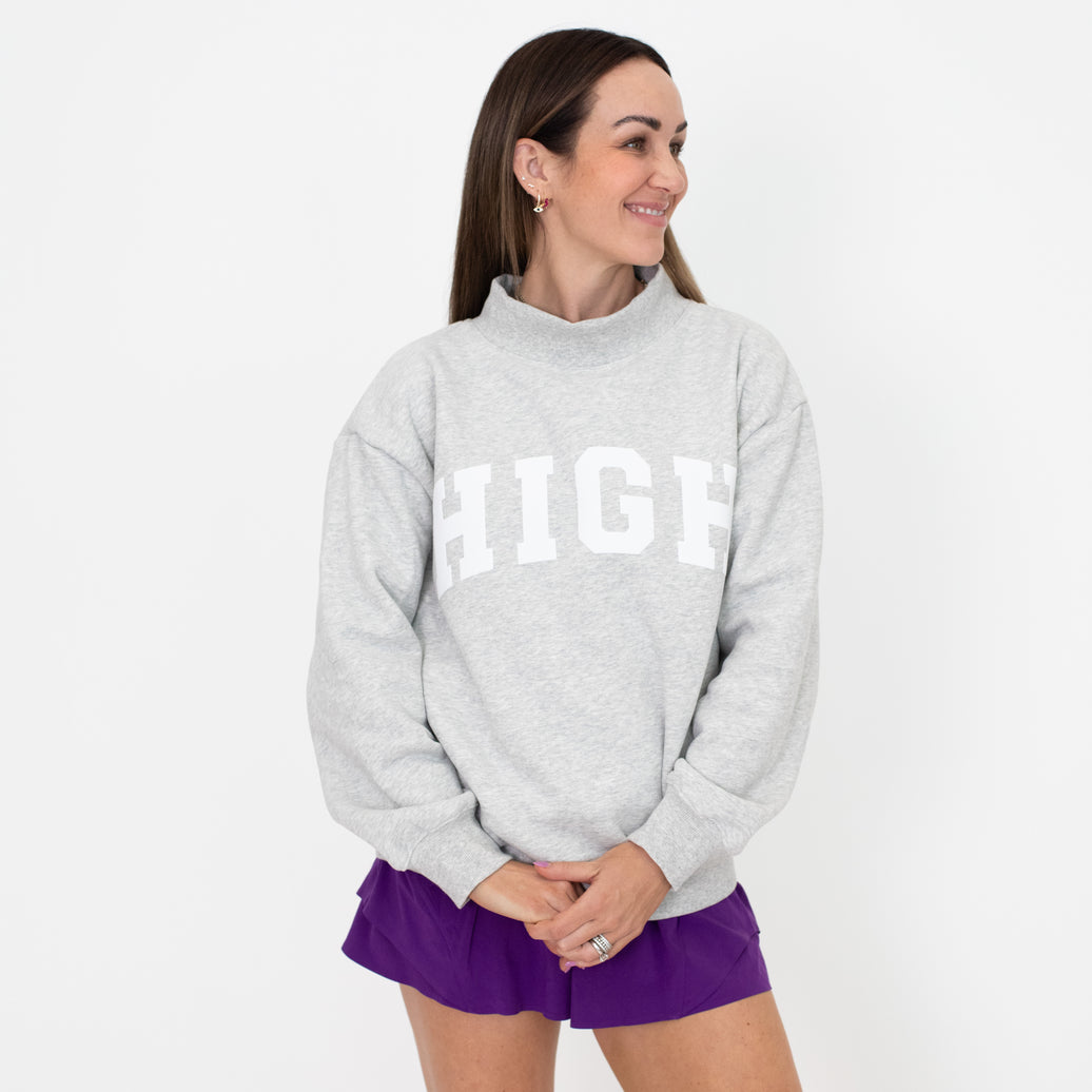 HIGH Puff Mockneck | Gray