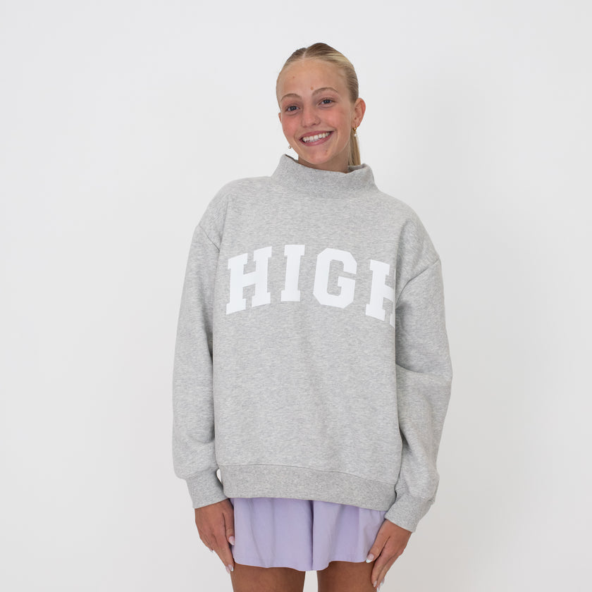 HIGH Puff Mockneck | Gray